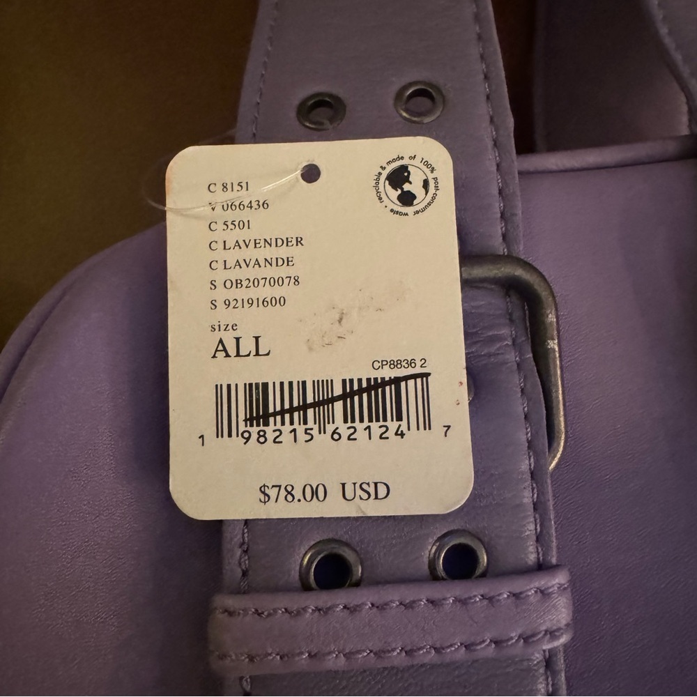 NWT Free People Say Yes Bag Lavender Leather Purse New $78 retail - Picture 3 of 7